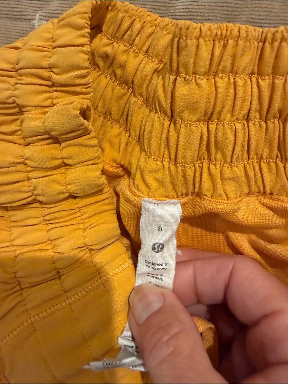 lululemon athletica Bright Yellow High-Waist Athletic Shorts - Picture 3 of 3